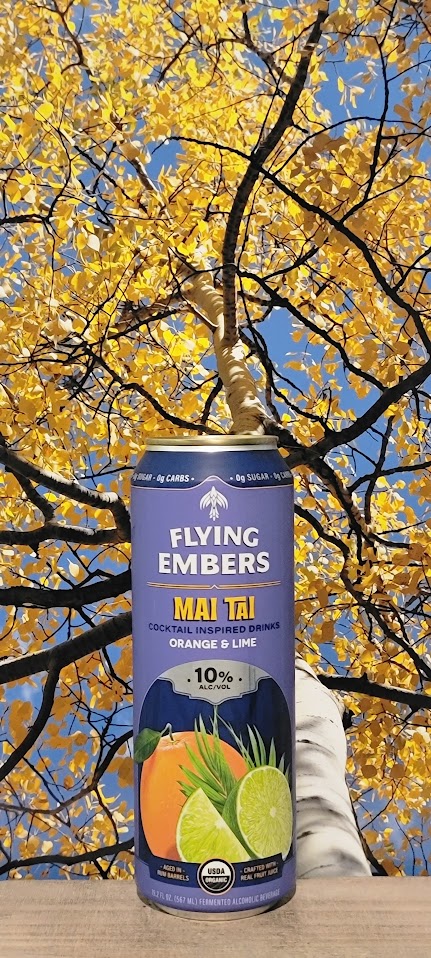 Flying embers mai tai cocktail