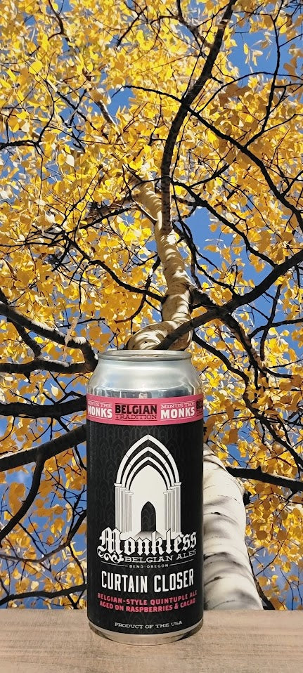 Monkless curtain closer belgian style quintuple ale aged