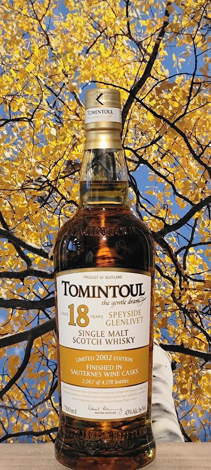 Tomintoul speyside 18yr sauternes casks – Sovereignty Wines