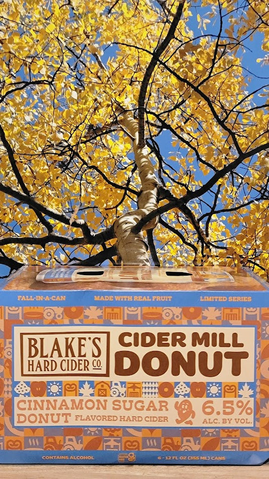 Blake's hard cider mill donut cinnamon sugar cider