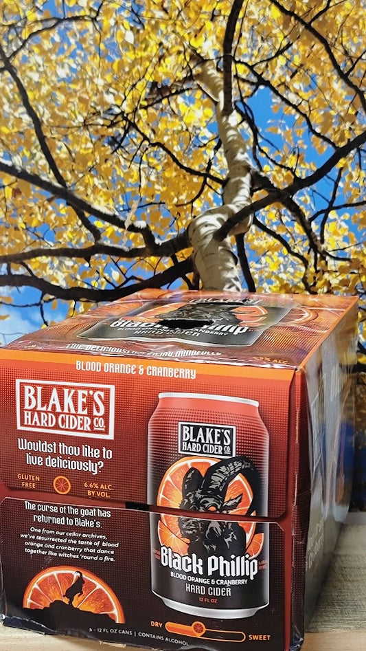 Blake's hard cider black phillip blood orange cranberry cidere