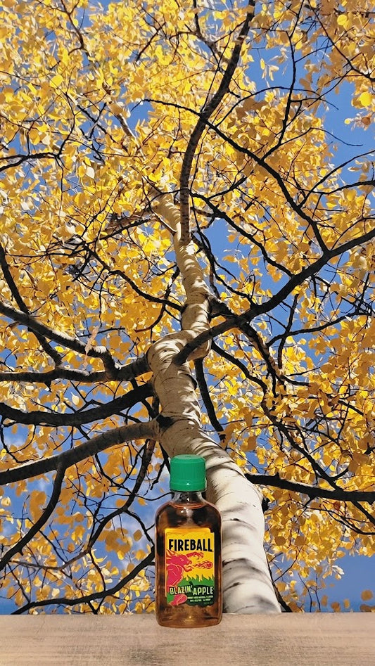 Fireball blazin' apple cinnamon whiskey