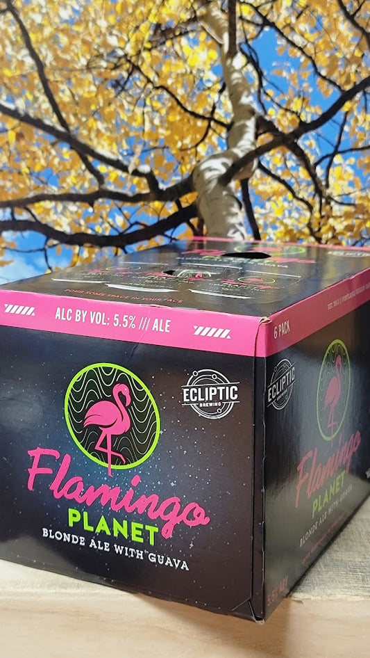 Ecliptic flamingo planet blonde ale with guava ipa