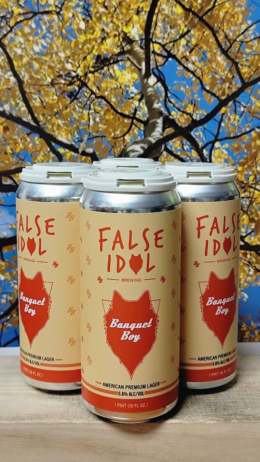 False idol banquet boy american premium lager