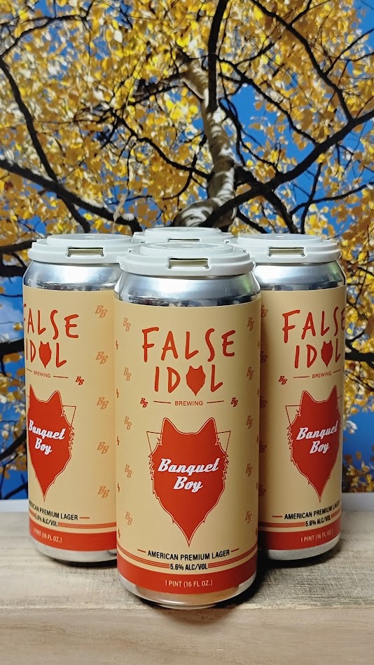 False idol banquet boy american premium lager