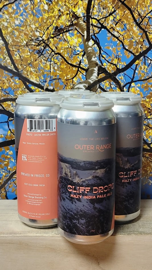 Outer range cliff drops hazy ipa