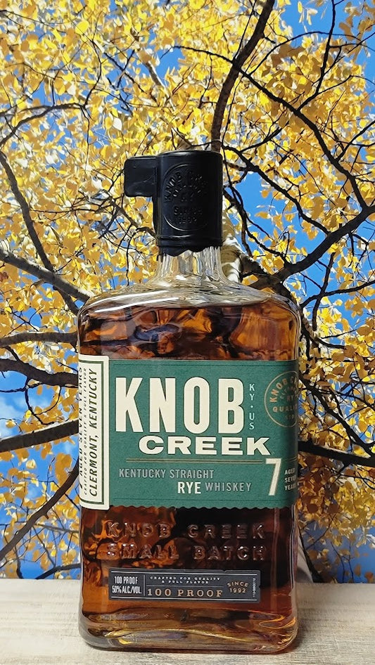 Knob creek rye whiskey 7yr 100pf