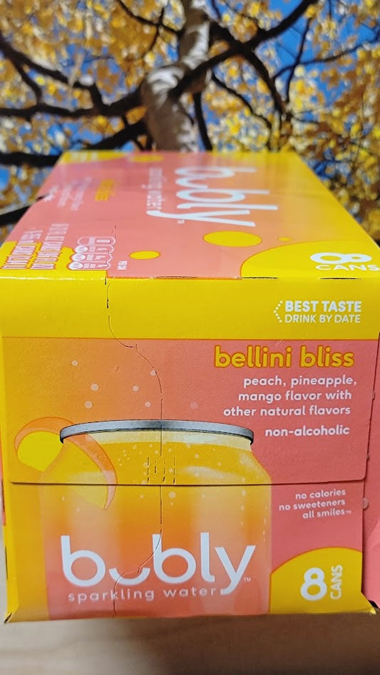 Bubly bellini bliss sparkling water