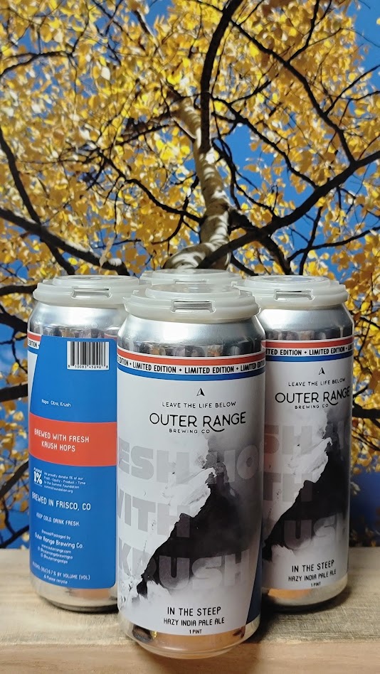 Outer range fresh hop krush in the steep hazy ipa