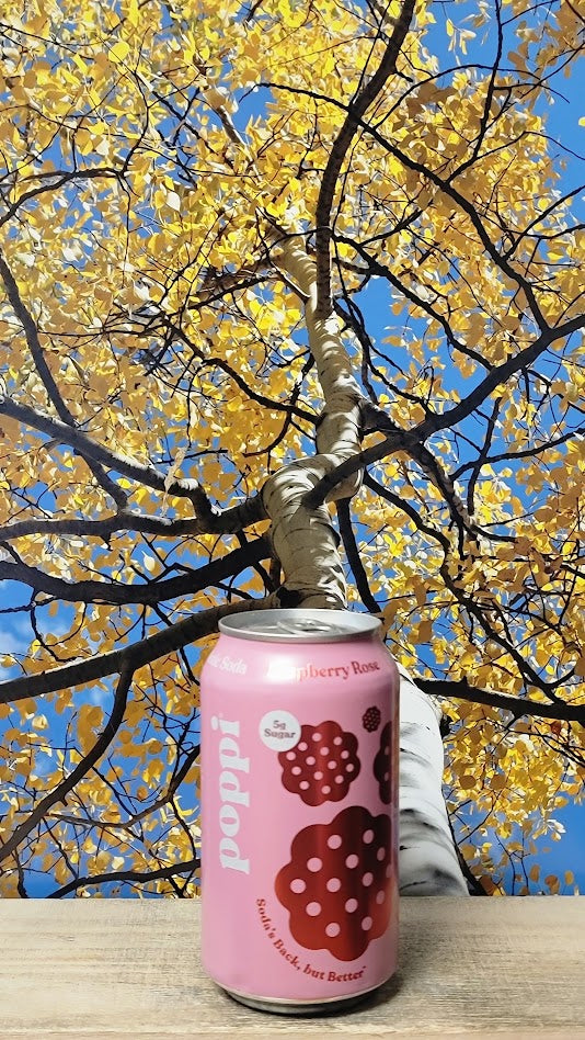 Poppi prebiotic soda raspberry rose