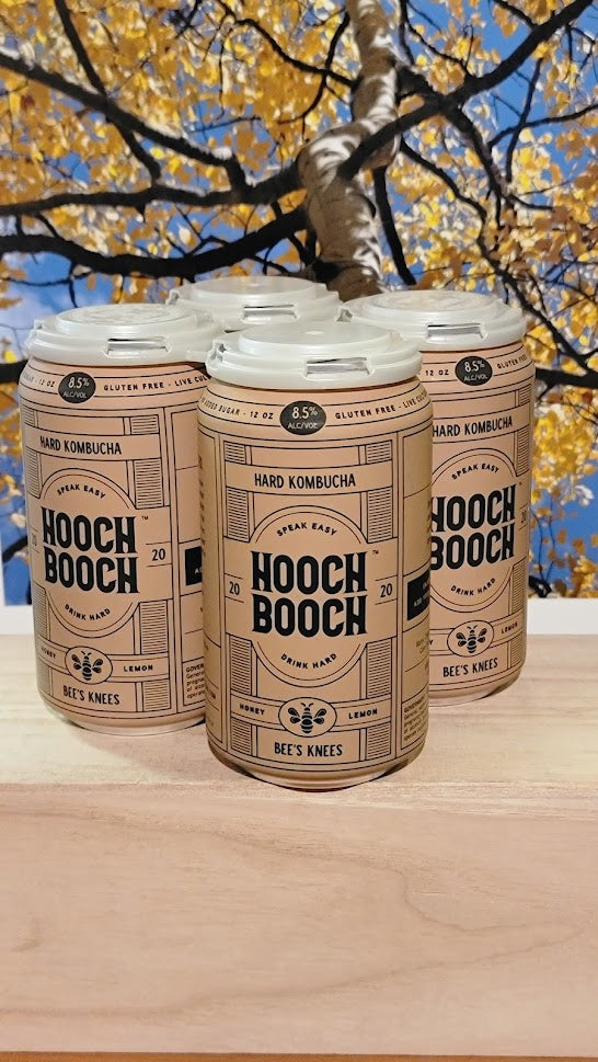 Hooch booch bees knees hard kombucha.