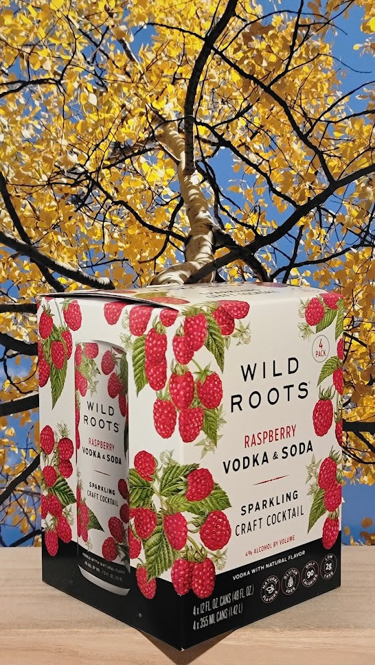Wild roots raspberry vodka soda