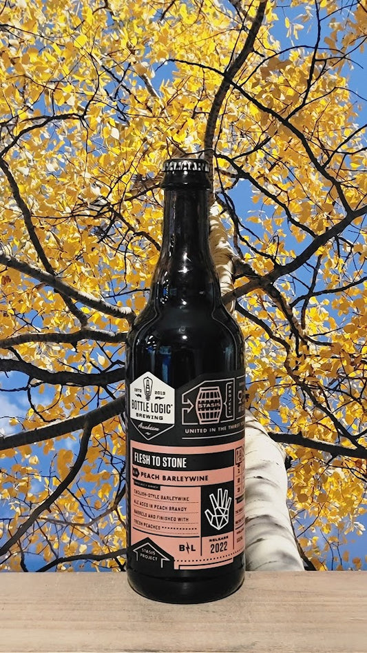 Bottle logic Flesh to stone peach barleywine