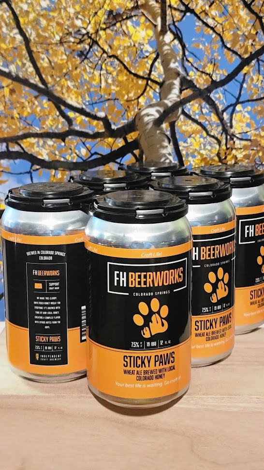 Fh beer works sticky paws honey wheat ale