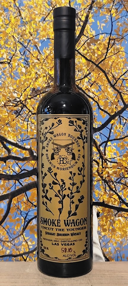 Nevada distilling smoke wagon uncut the younger whiskey