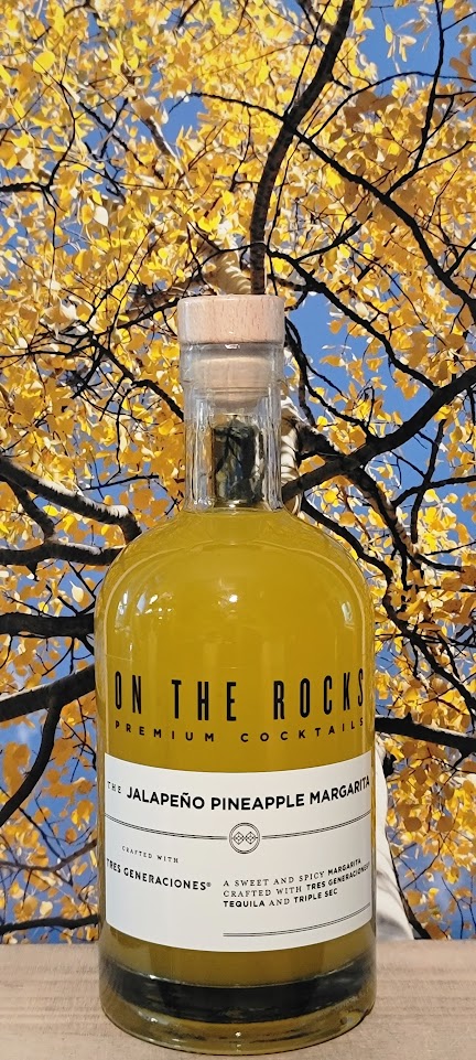 On the rocks jalapeno pineapple margarita rtd