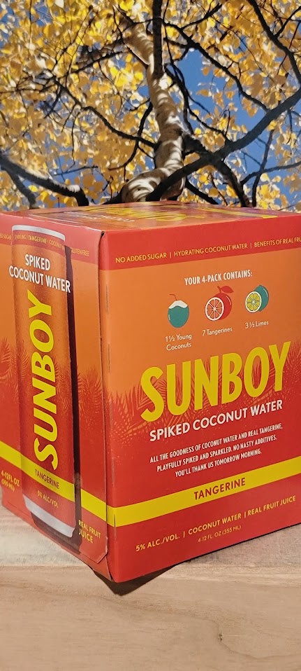 Sunboy tangerine spiked coconut water