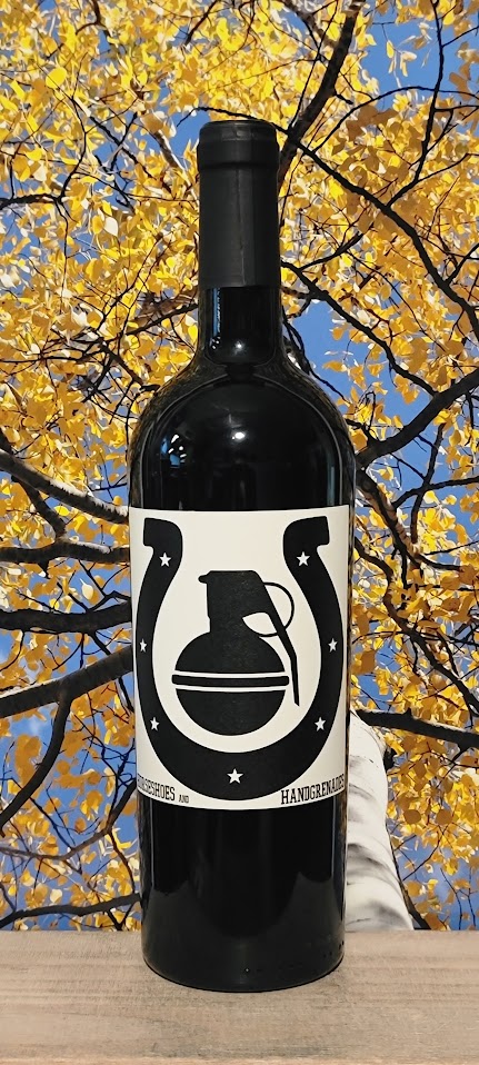 Maison noir horseshoes and hand grenades red wine