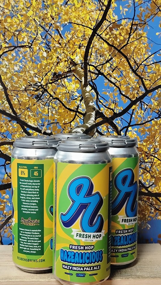 Reuben's fresh hop hazealicious hazy ipa