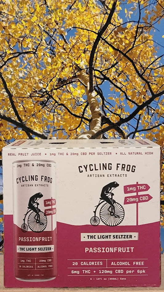 Cycling frog passionfruit seltzer