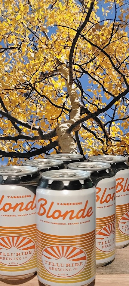Telluride blonde ale with tangerine orange and mango