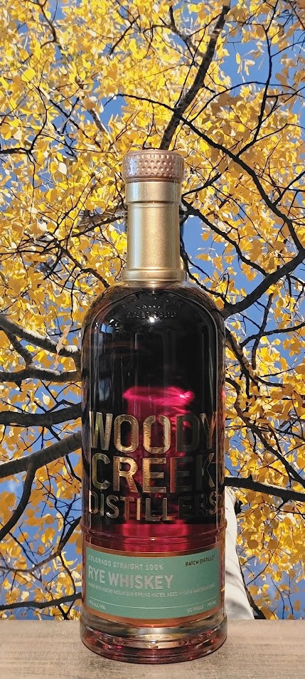 Woody creek rye whiskey