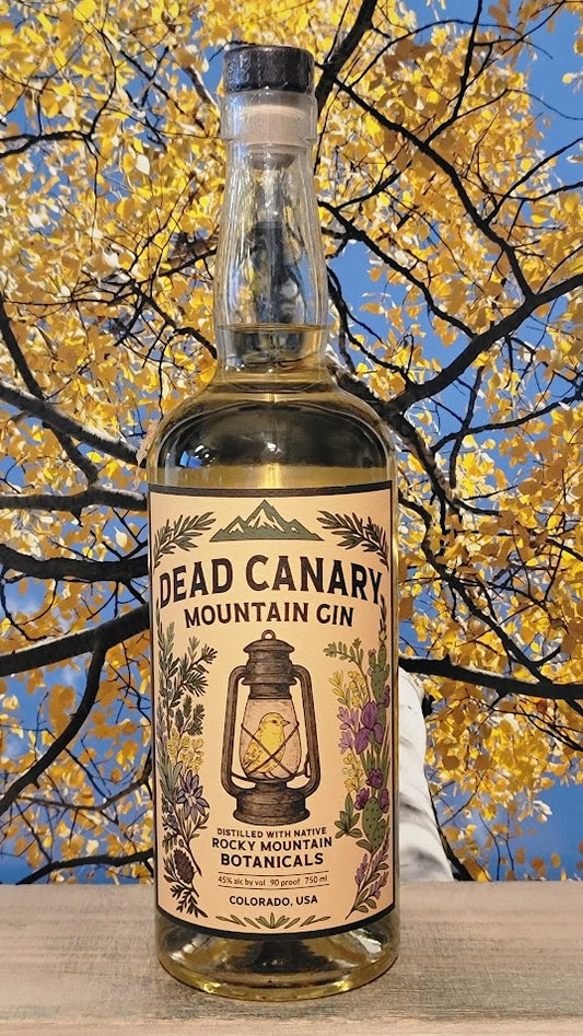 Pure distilling dead canary mountain gin
