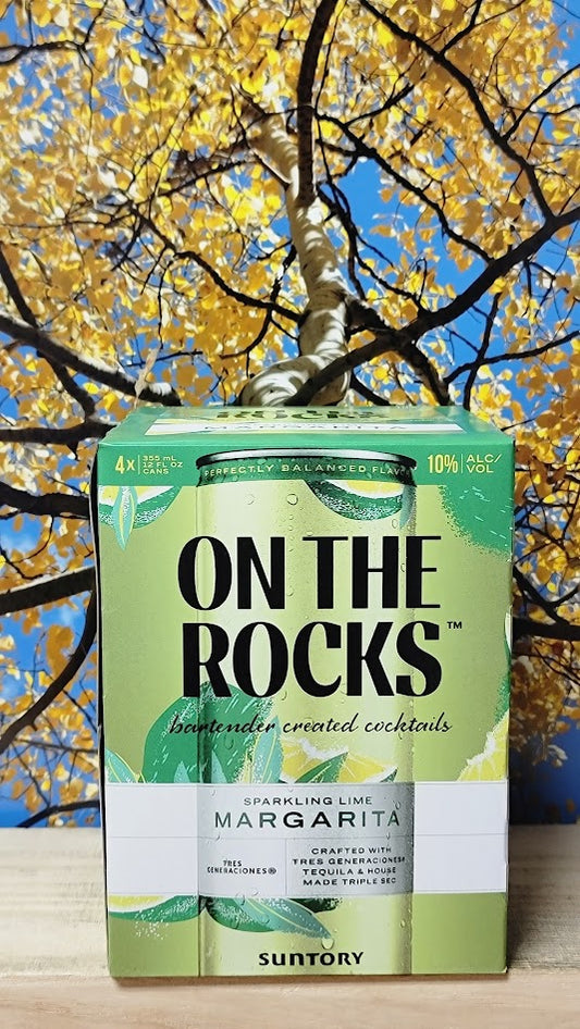 On the rocks sparkling lime margarita