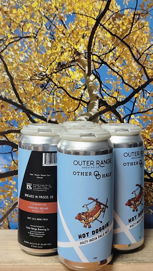 Outer range hot  doggin  hazy dipa