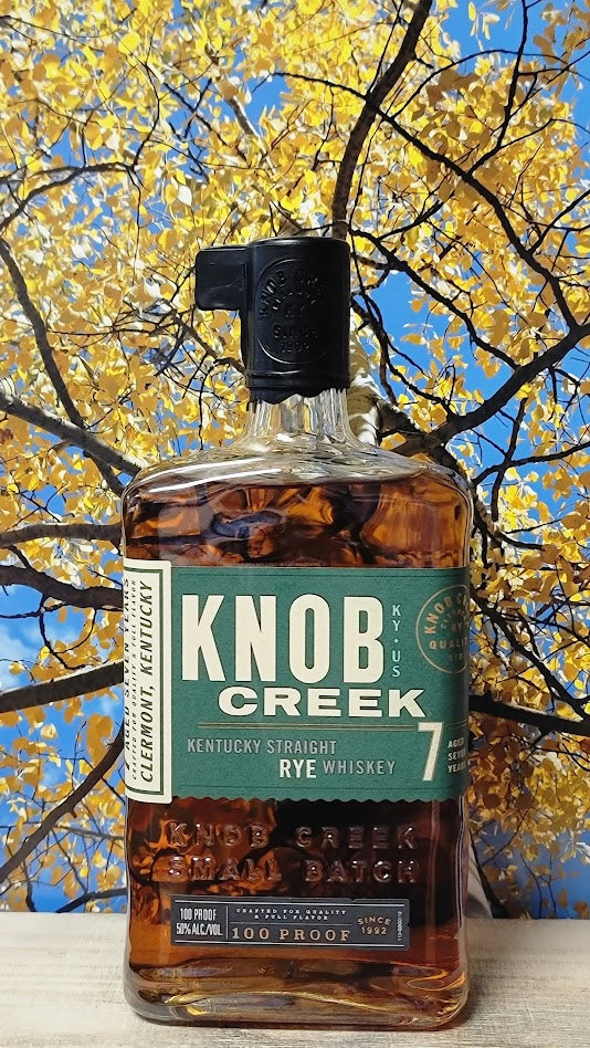 Knob creek rye whiskey 7yr 100pf