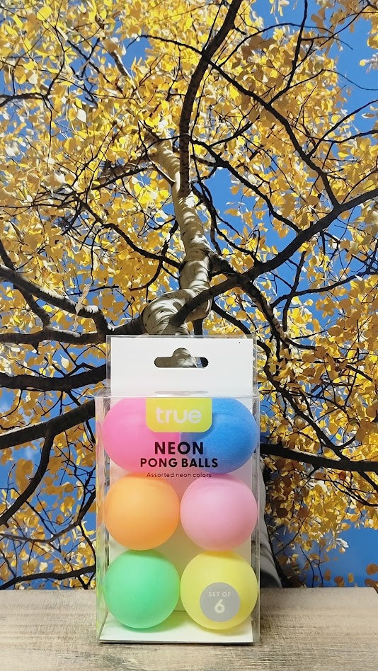 True neon shoot ping pong balls