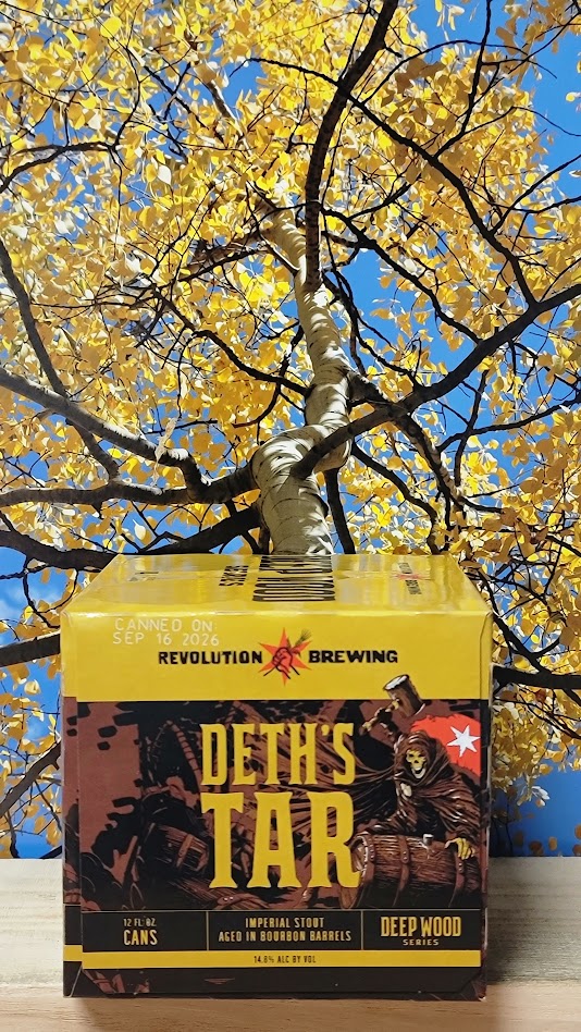 Revolution brewing deth's tar imprial stout aded in bourbon