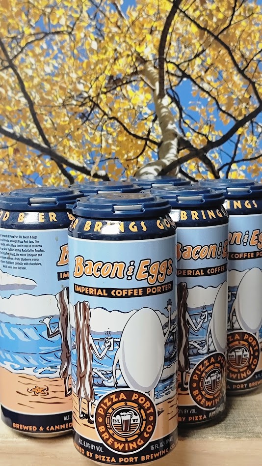 Pizza port bacon & eggs coffee porter