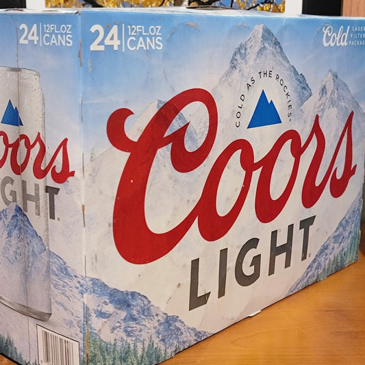 Coors light cans suitcase