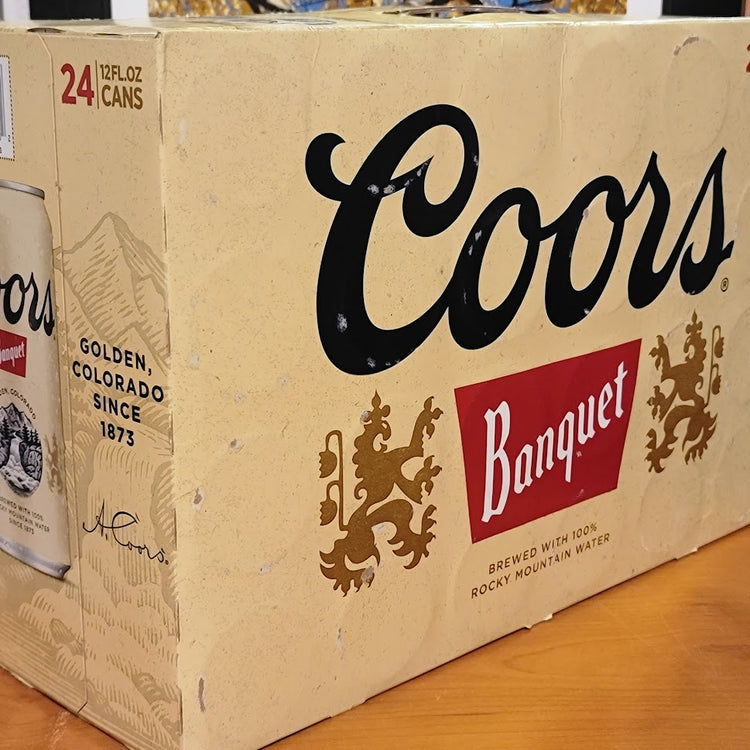 Coors cans suitcase
