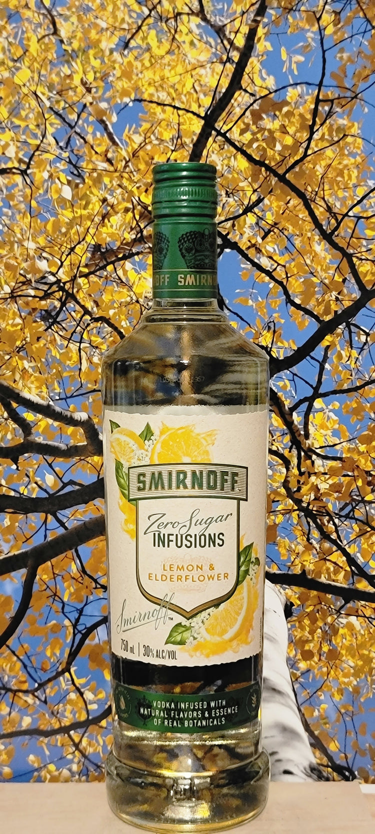 Smirnoff zero infusions lemon elderflower vodka