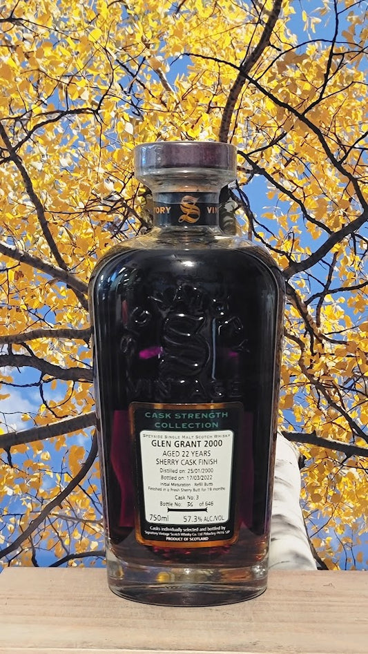Signatory glen grant 22yr sheerry cask scotch